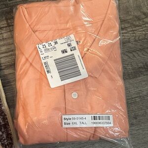 Classic Men's Peach Button Down Shirt
